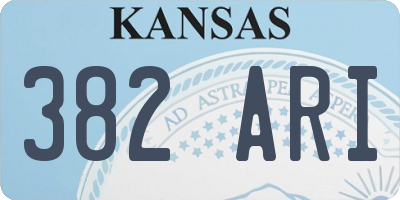 KS license plate 382ARI