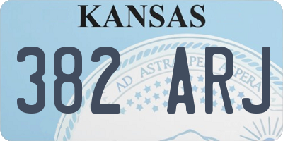KS license plate 382ARJ