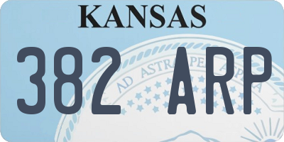 KS license plate 382ARP