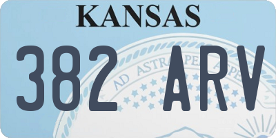 KS license plate 382ARV