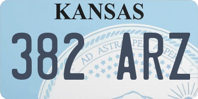 KS license plate 382ARZ