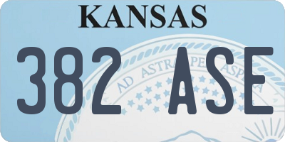 KS license plate 382ASE