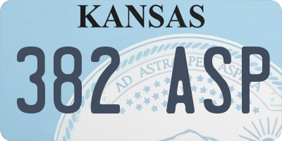 KS license plate 382ASP
