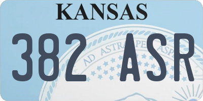 KS license plate 382ASR