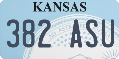 KS license plate 382ASU