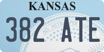 KS license plate 382ATE