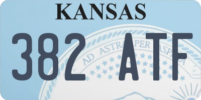 KS license plate 382ATF