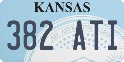 KS license plate 382ATI