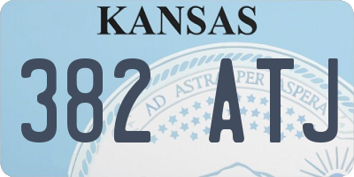 KS license plate 382ATJ