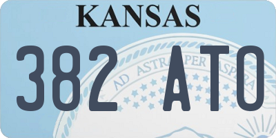 KS license plate 382ATO
