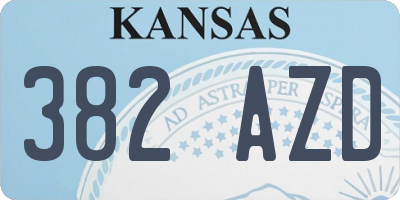 KS license plate 382AZD