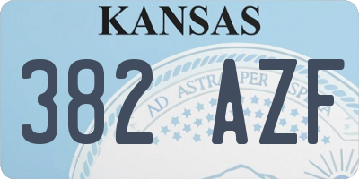 KS license plate 382AZF