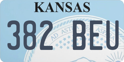 KS license plate 382BEU