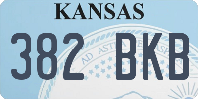 KS license plate 382BKB