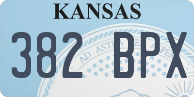 KS license plate 382BPX