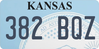 KS license plate 382BQZ