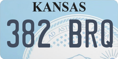 KS license plate 382BRQ
