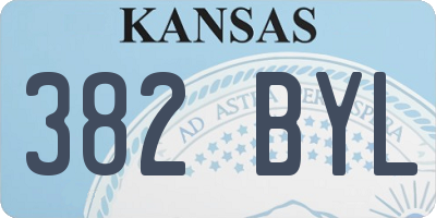 KS license plate 382BYL