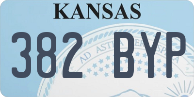 KS license plate 382BYP