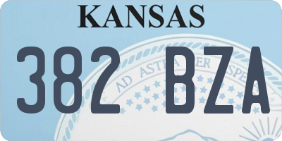 KS license plate 382BZA