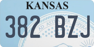 KS license plate 382BZJ