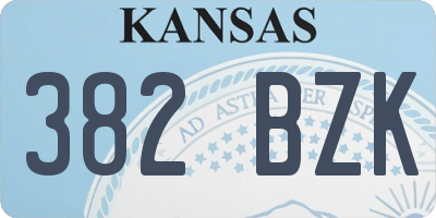 KS license plate 382BZK