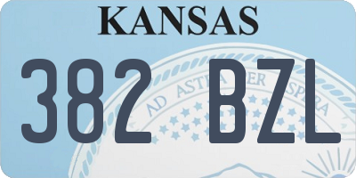 KS license plate 382BZL
