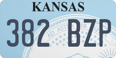 KS license plate 382BZP
