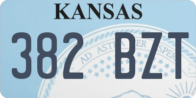 KS license plate 382BZT