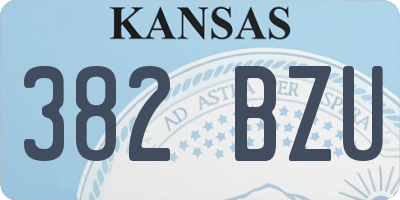 KS license plate 382BZU