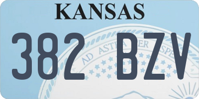 KS license plate 382BZV