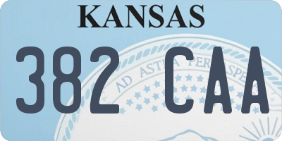 KS license plate 382CAA
