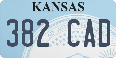 KS license plate 382CAD