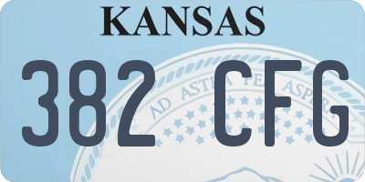 KS license plate 382CFG