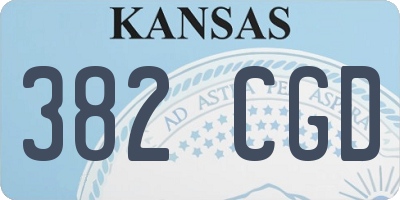 KS license plate 382CGD