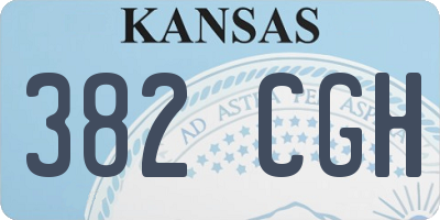 KS license plate 382CGH