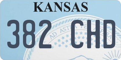 KS license plate 382CHD