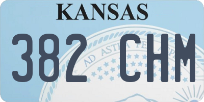 KS license plate 382CHM