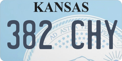 KS license plate 382CHY