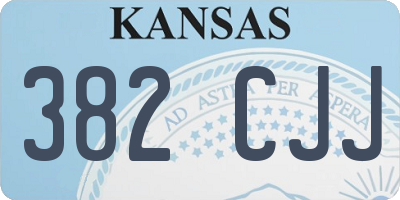 KS license plate 382CJJ
