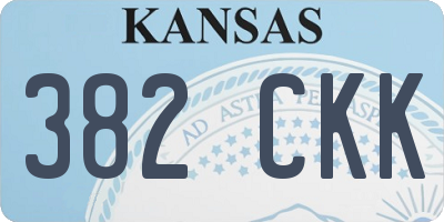 KS license plate 382CKK