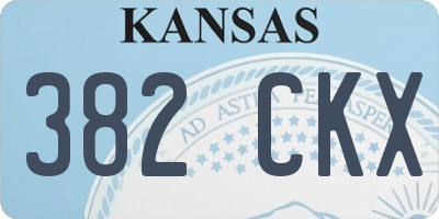 KS license plate 382CKX