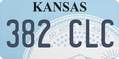 KS license plate 382CLC