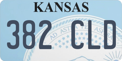 KS license plate 382CLD
