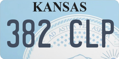 KS license plate 382CLP