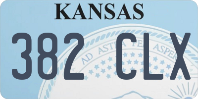 KS license plate 382CLX