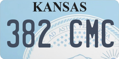 KS license plate 382CMC