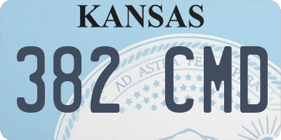 KS license plate 382CMD