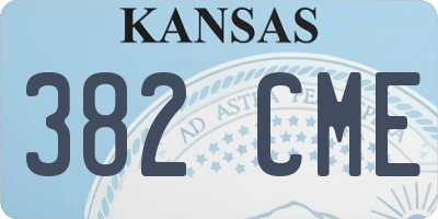 KS license plate 382CME