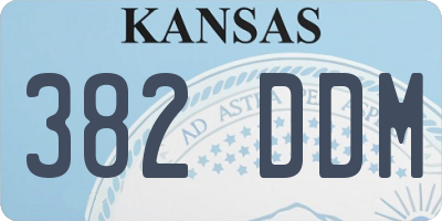 KS license plate 382DDM